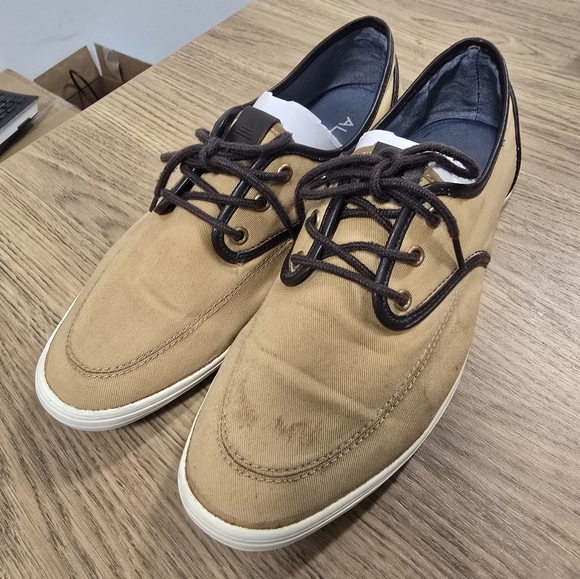Mens Aldo casual sneakers 9.5 tan - Picture 1 of 7